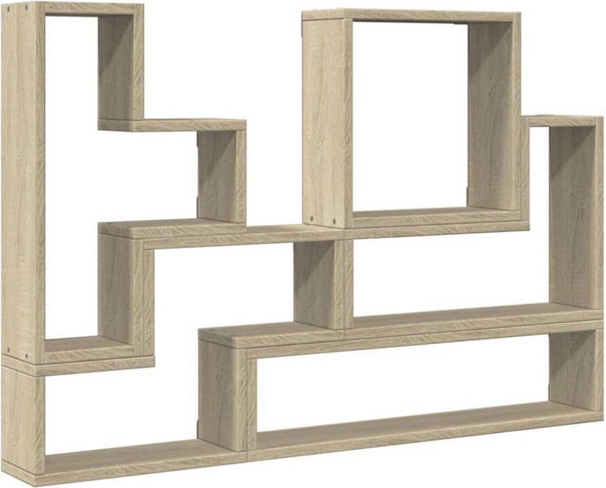 VidaXL Wandschap 96x12x64 cm bewerkt hout sonoma eikenkleurig