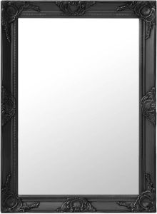 VidaXL Wandspiegel barok stijl 60x80 cm zwart