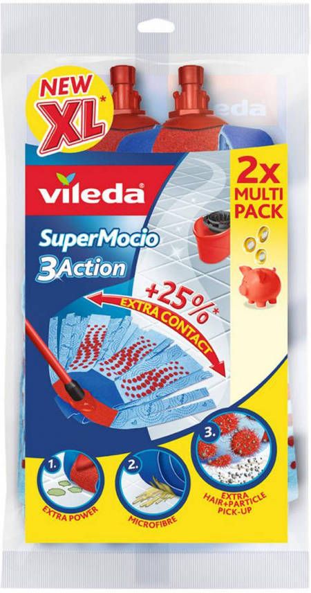 Vileda SuperMocio 3Action reservemop 2 stuks