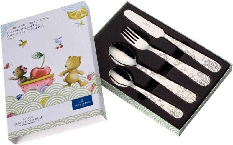 Villeroy & Boch Kinderbestek Hungry as a Bear 4 delig