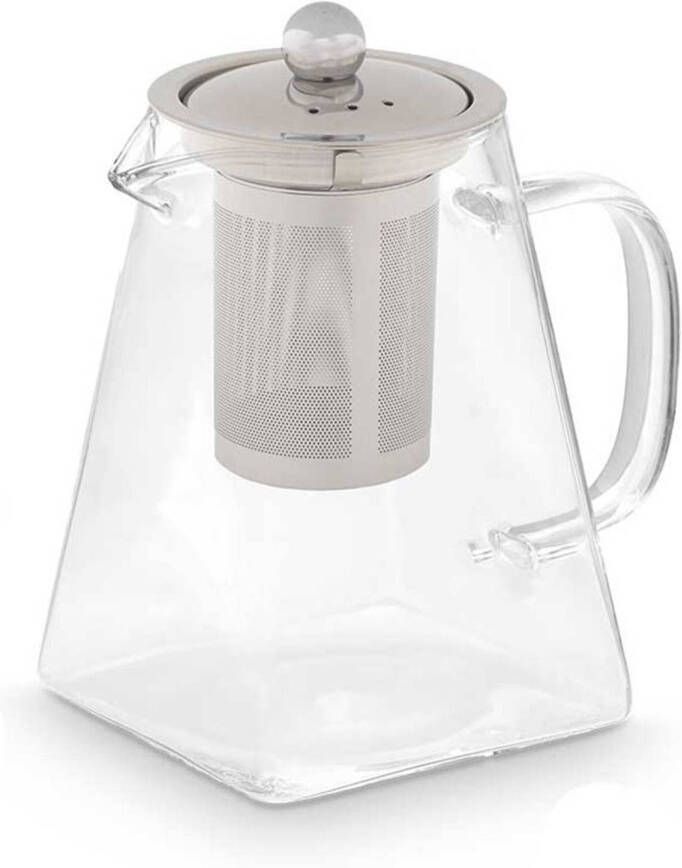 Vivalto Design Theepot 800 ml glas transparant deksel handvat infuser Theepotten