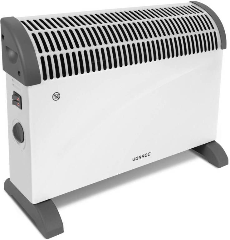 VONROC Convectorkachel 2000W Wit Met regelbare thermostaat