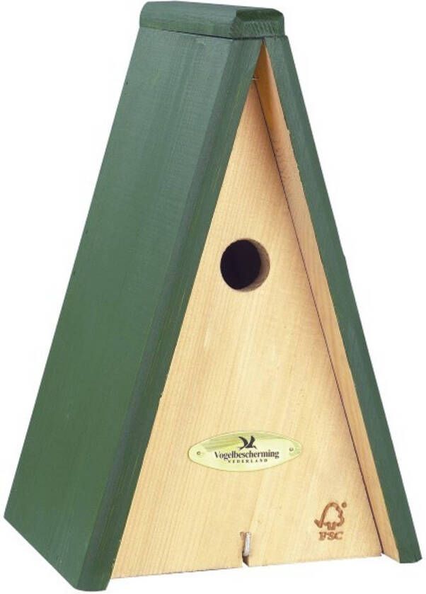 Vogelbescherming Nestkast Mees Groen dak Nestkasten Groen 30x19 5x16 cm ∅28 mm