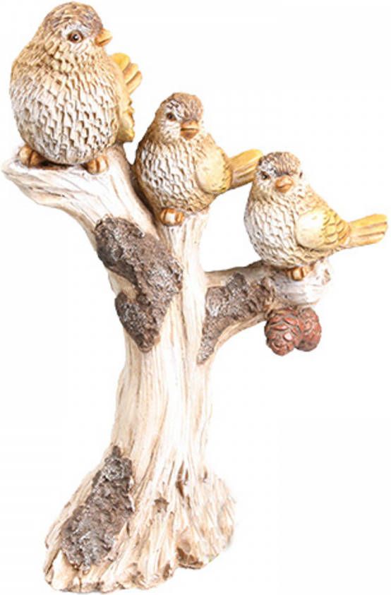 Warentuin Tuinbeeld 3 Vogels op stronk 41 cm