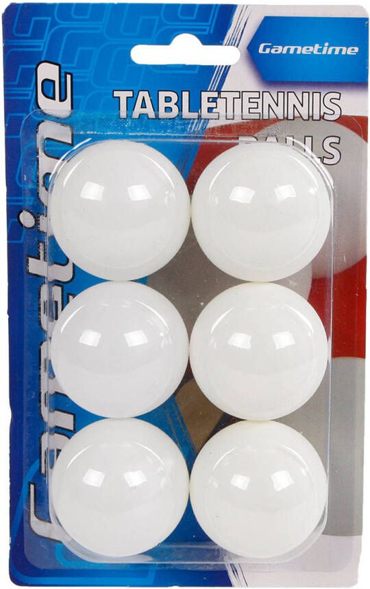 WAYS_ Gametime tafeltennisballen 4 cm wit 6 stuks