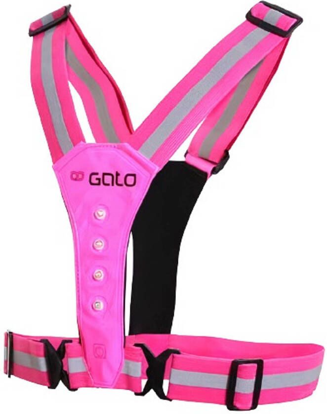 Fietsaccessoires Gato Sports reflectievest Safer Sport junior polyester roze