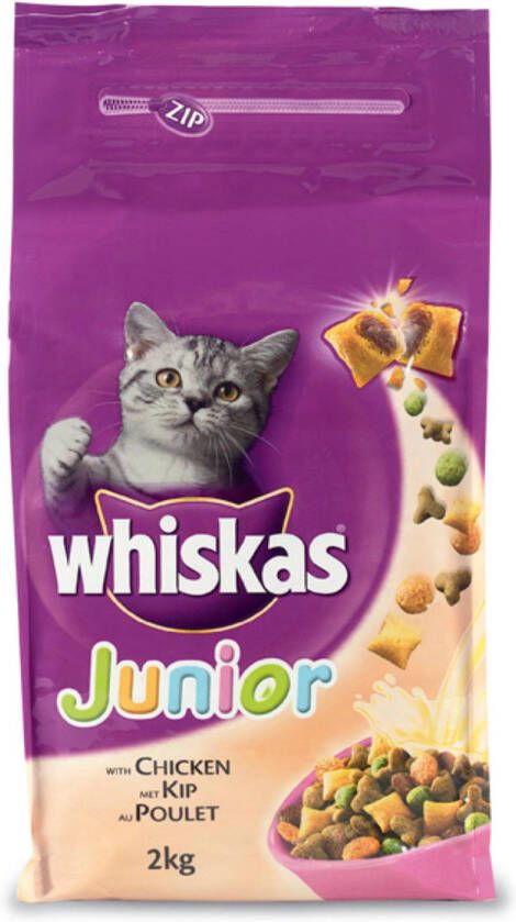 Whiskas Junior Droge Brokjes Kattenvoer Kip 1 9 kg