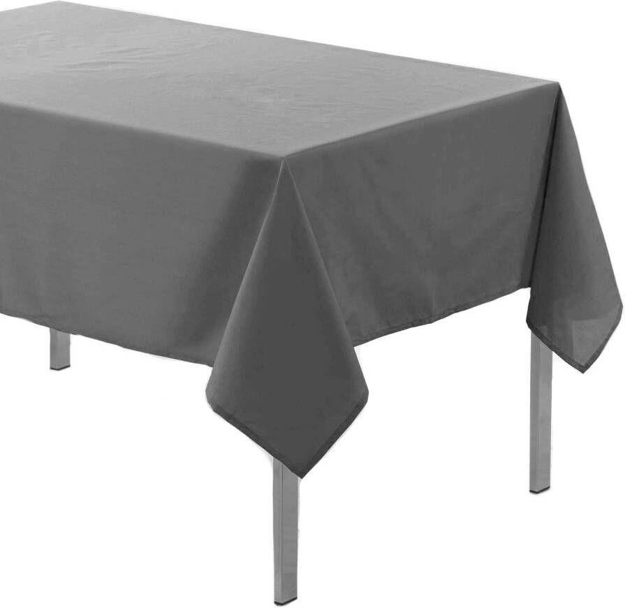 Wicotex Tafelkleed Grijs polyester 140 x 200 cm eettafel tafelkleden Tafellakens