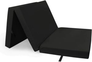 Wicotex opvouwbare matras – 195x85cm – Antraciet – eenpersoonsbed – logeerbed – inklapbaar – logeermatras – afneembare hoes