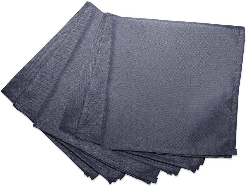 Wicotex -Servetten polyester 40x40cm donker grijs 6 stuks