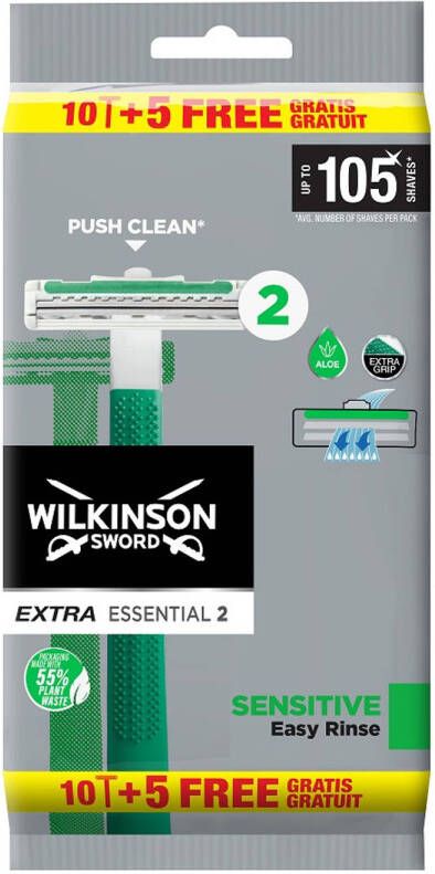 Wilkinson Extra Essential 2 Sensitive wegwerpscheermesjes voor mannen 15st