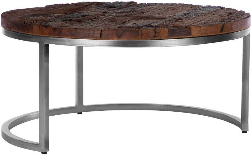 WOMO-Design set van 2 salontafel naturel Ø 70x35 56x29 cm acaciahout