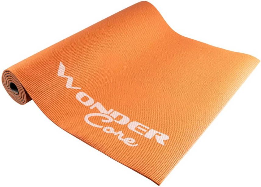 Wonder core Yogamat 170x60x0 6 cm oranje en grijs