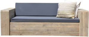 Wood4you Loungebank steigerhout Washington 210Lx70Hx80D cm incl kussens