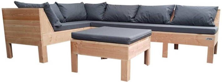 Wood4you Loungeset 9 Douglas 200x200 cm incl kussens