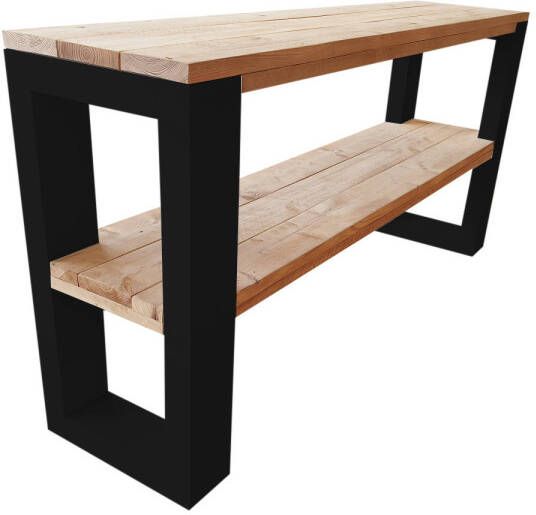 Wood4You Sidetable Neworleans Roastedwood 190 Cm Bijzettafel Zwart Eettafels