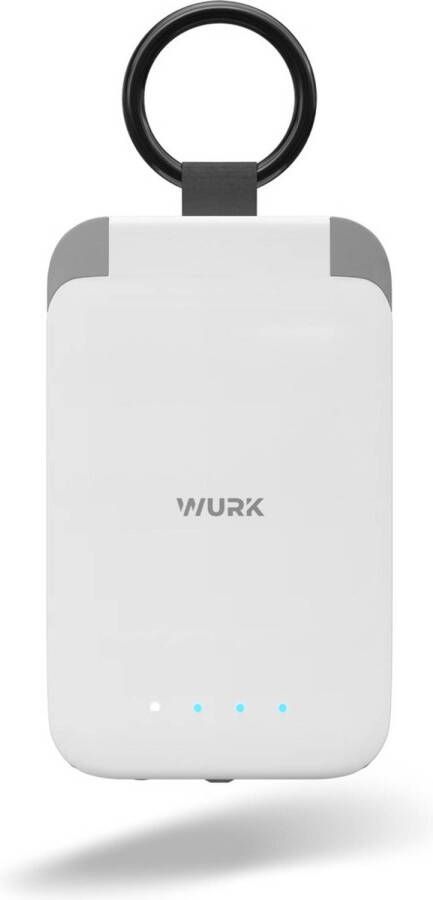 WURK Mini Powerbank Mobiel Oplader Geschikt voor Iphone Apple en Samsung 2000 mAh Wit