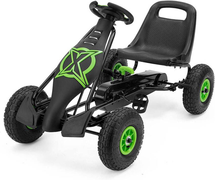 Xootz Viper Go Kart Skelter Junior Zwart Groen