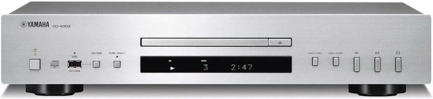 Yamaha CD-S303 cd-speler zilver afstandsbediening