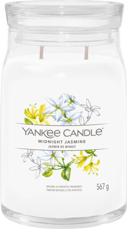 Yankee Candle Geurkaars Large met 2 lonten Midnight Jasmine 16 cm ø 9 cm