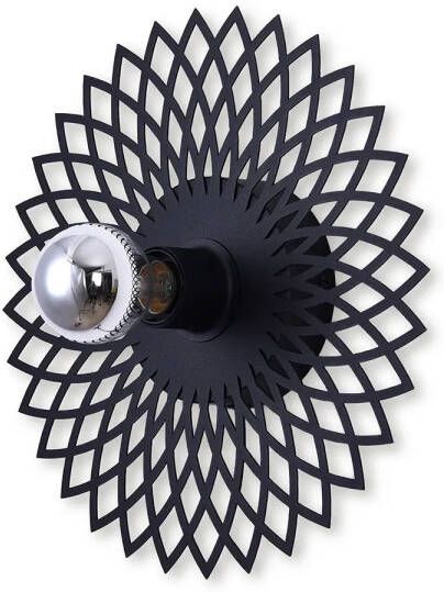 Ylumen Wandlamp Ombra Ø 30 cm zwart