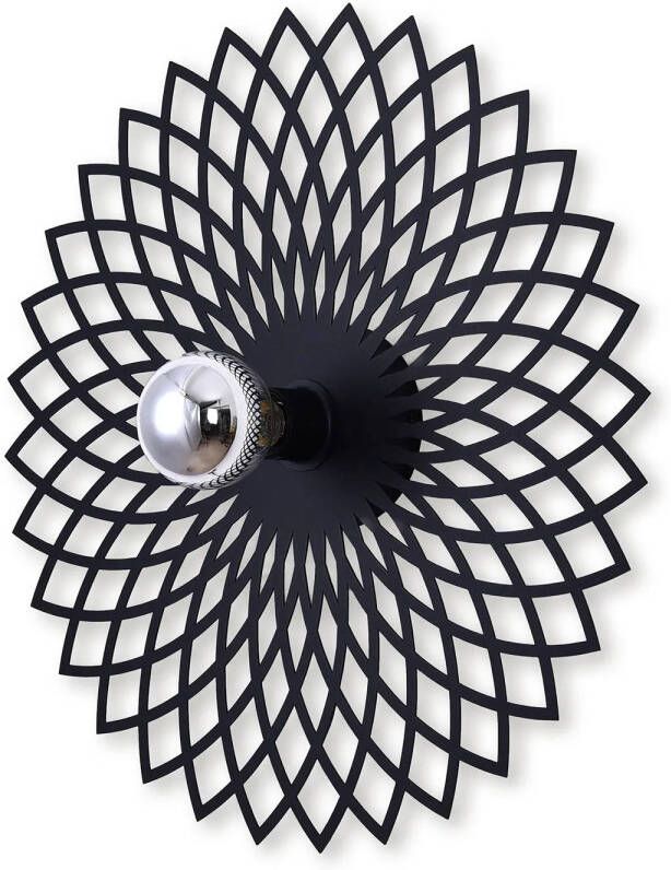 Ylumen Wandlamp Ombra Ø 50 cm zwart