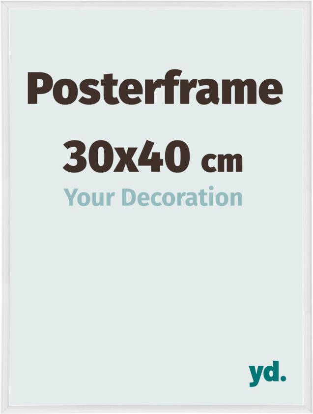 Your Decoration Posterlijst 30x40cm Wit Hoogglans Kunststof Paris