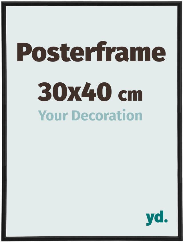Your Decoration Posterlijst 30x40cm Zwart Mat Kunststof Paris