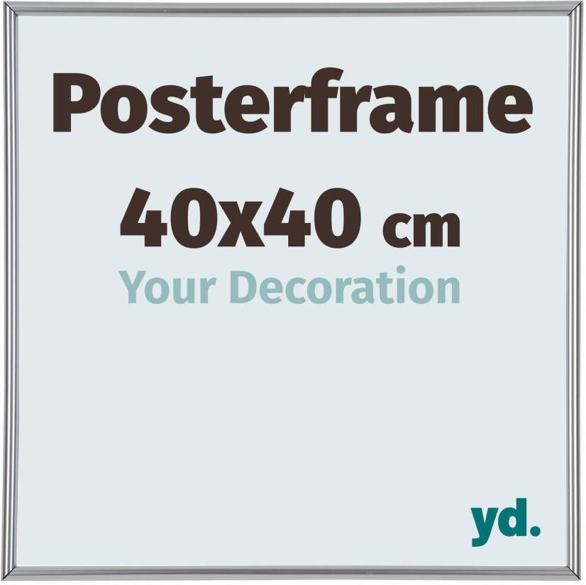 Your Decoration Posterlijst 40x40cm Zilver Hoogglans Kunststof Paris