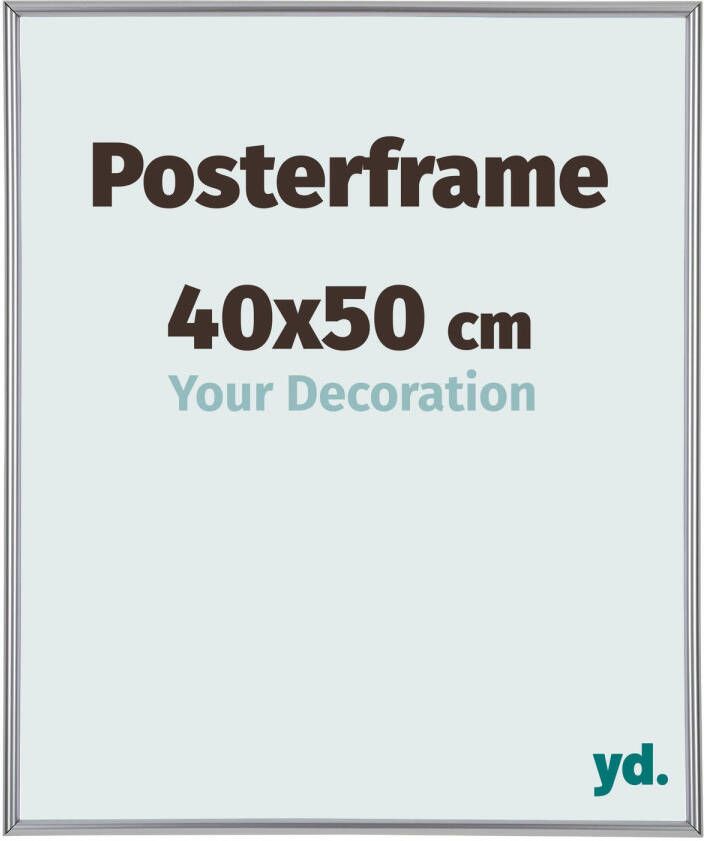 Your Decoration Posterlijst 40x50cm Zilver Hoogglans Kunststof Paris