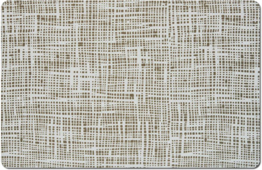 Zeller placemats abstract 1x grijs 44 x 29 cm kunststof Placemats