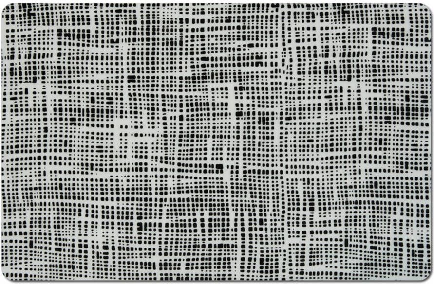 Zeller placemats abstract 1x zwart 44 x 29 cm kunststof Placemats