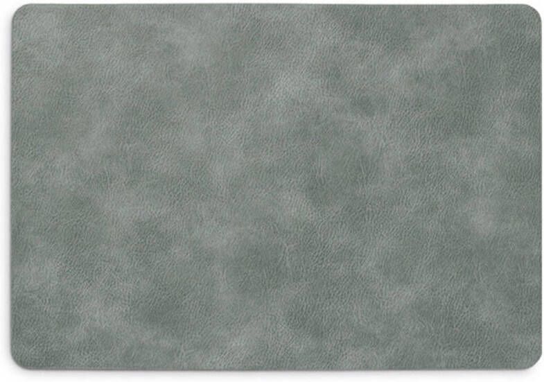 Zeller Placemats lederlook grijs 42 x 30 cm tafel dekken onderleggers Placemats