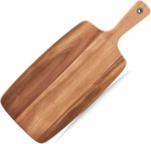 Zeller Rechthoekige Acacia Houten Keuken Snijplank Met Handvat 52 Cm Snijplanken
