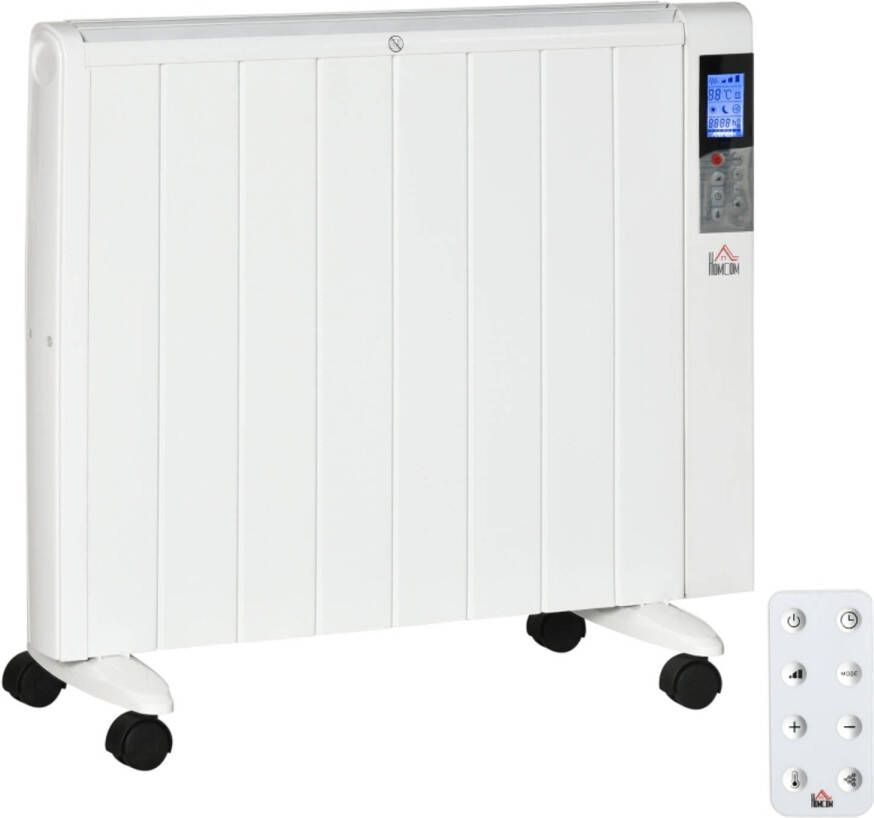 Zenzee Elektrische verwarming met wielen Radiator 2 verwarmingsniveaus Wandmontage mogelijk Stille werking 5-35°...