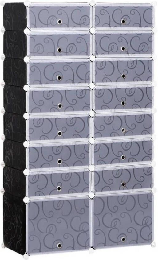 Zenzee Kast Kledingkast Opbergkasten Opbergrek Organizer kleding schoenen 95 x 37 x 160 cm