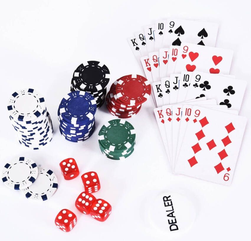 Zenzee Pokerset Poker chips 300 stuks Poker set -38x20 5x6 5 cm