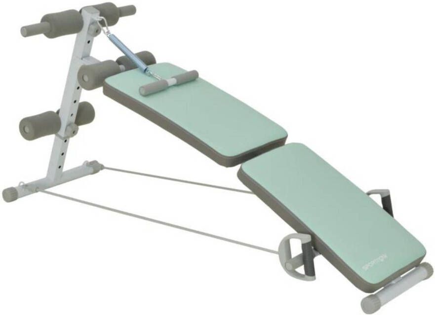 Zenzee Trainingsbank Buikspiertrainer Halterbank Fitness Groen 51 x 137 x 50-66 cm