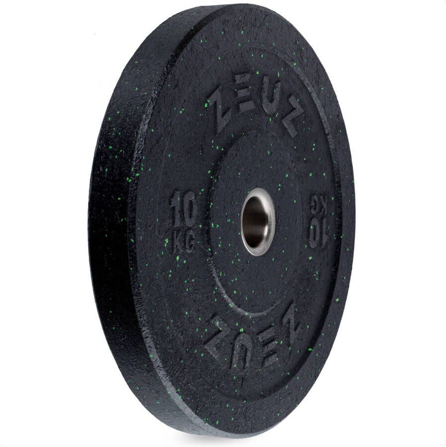 ZEUZ 1 Stuk Halterschijf 10 KG Gewichten Set 10kg Bumper Plates voor 50 mm Halter Crossfit & Fitness