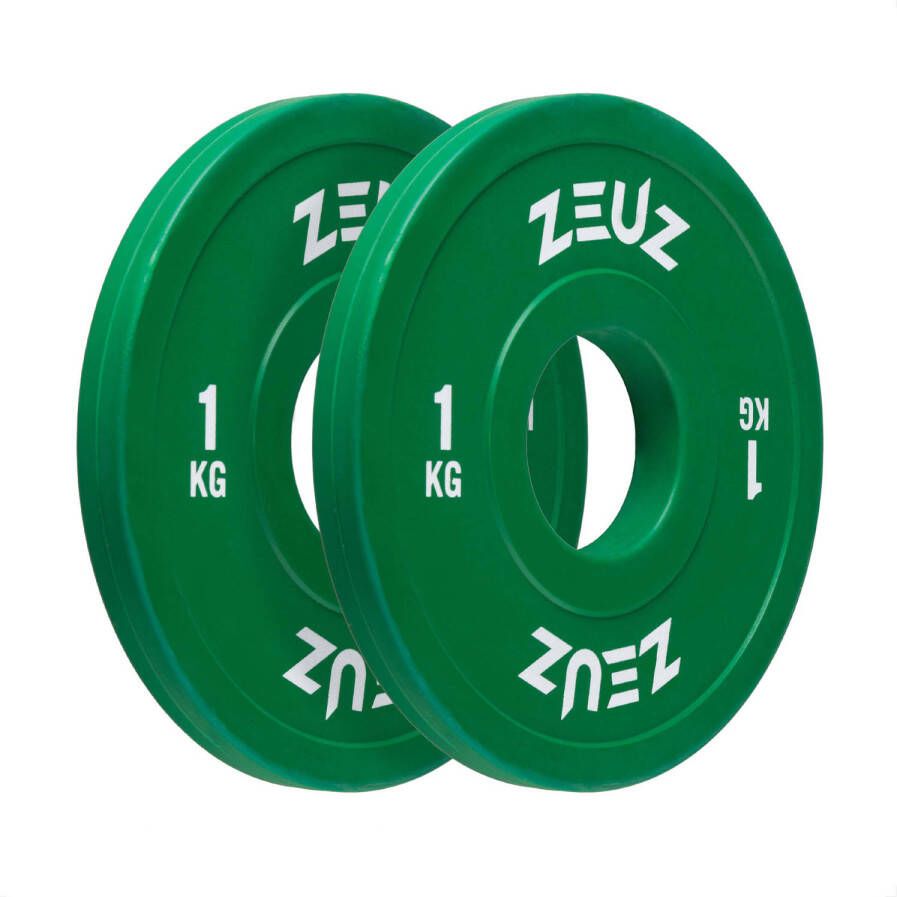 ZEUZ Halterschijf 2 Stuks 1 KG 2 KG Gewichten Set voor 50 mm Halter Crossfit & Fitness Metaal & Rubber