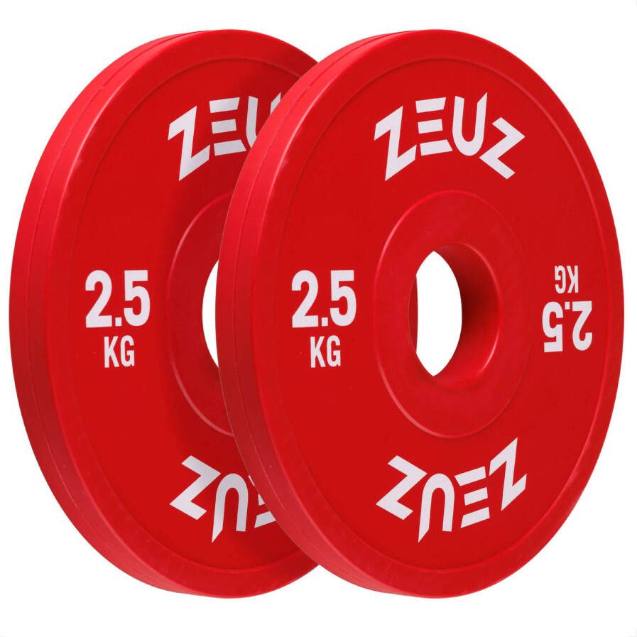 ZEUZ Halterschijf 2 Stuks 2 5 KG 5 KG Gewichten Set voor 50 mm Halter Crossfit & Fitness Metaal & Rubber