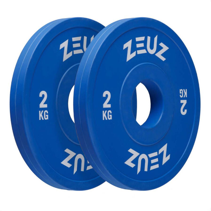 ZEUZ Halterschijf 2 Stuks 2 KG 4 KG Gewichten Set voor 50 mm Halter Crossfit & Fitness Metaal & Rubber