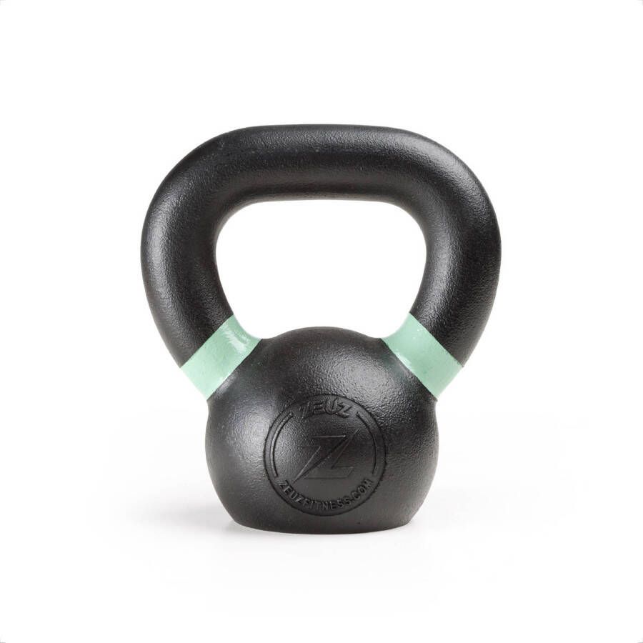 ZEUZ Kettlebell 4 KG Fitness Crossfit Sport Set Gewichten Conditie & Krachttraining Gietijzer Lichtgroen