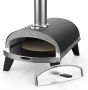 ZiiPa Pizza Oven Piana Houtgestookt met Thermometer Antraciet voor ø 30 cm pizza's Roterende pizzasteen - Thumbnail 2