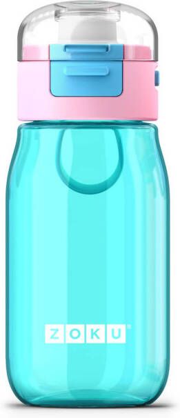 Zoku Kids Flip met Rietje 415ml drinkbeker (Kleur: roze blauw)