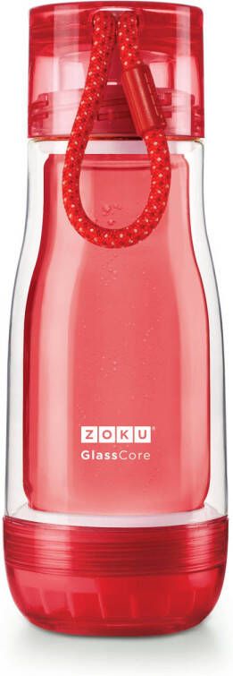 Zoku Hydration Everyday 325ml drinkbeker (Kleur: rood)