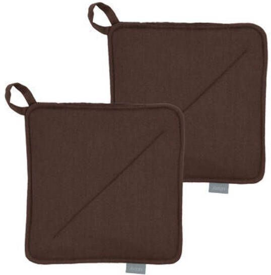 Södahl Soft Pannenlappen 20 x 20 cm 2 stuks Coffee brown