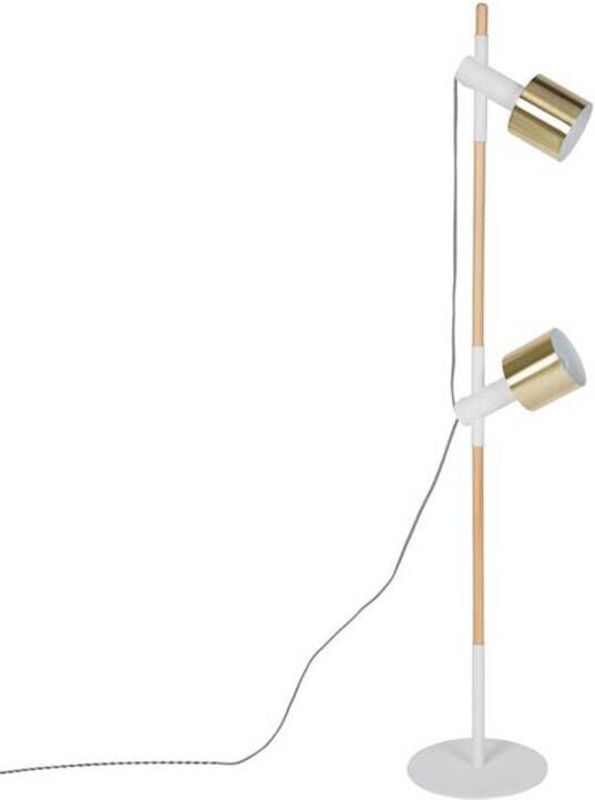 Zuiver Verstelbare Vloerlamp Ivy 2-lamps Goud Wit