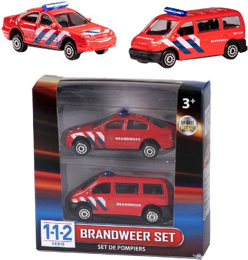 Welly Nederlandse Brandweer Speelgoed Modelauto Set 2-dlg