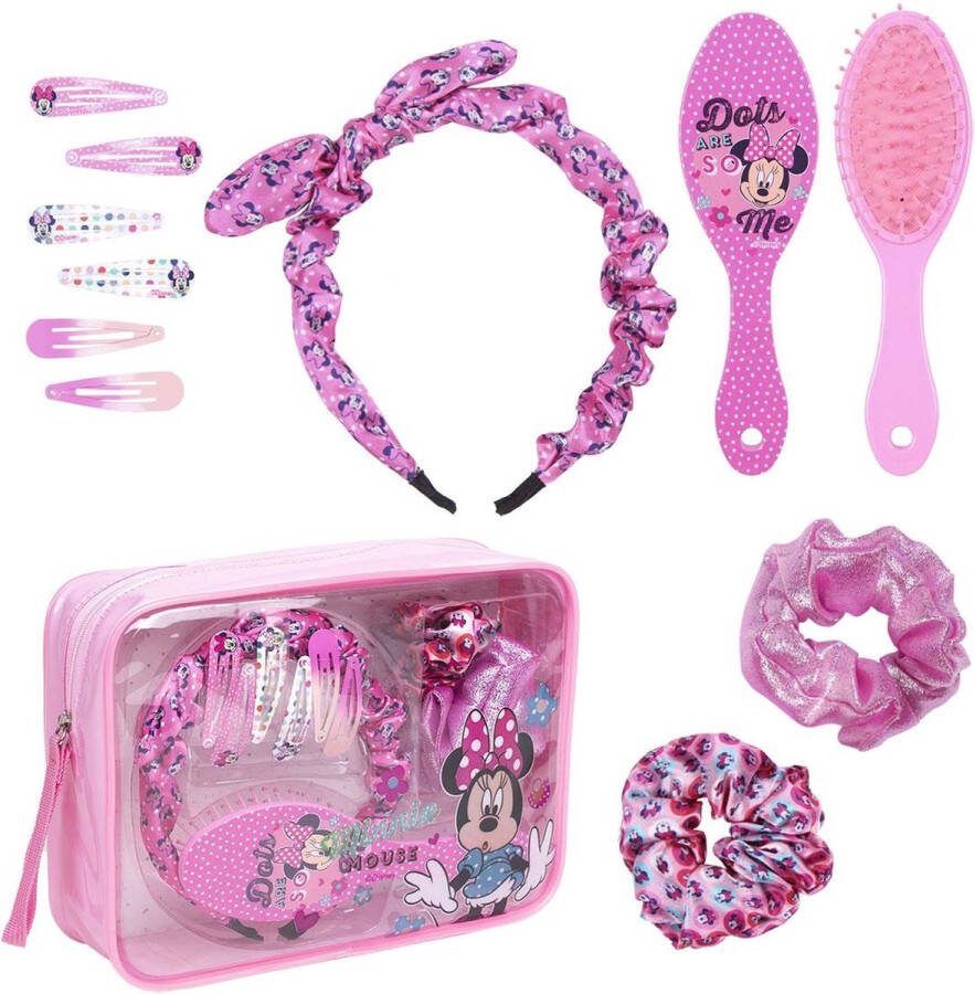 1136 Tas met accessoires Minnie Mouse Multicolour Multi-compositie (22 5 x 16 5 x 6 cm) (11 pcs)